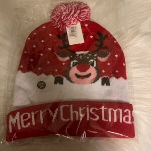 LED Christmas Hat, Light Up Christmas Hat Unisex Knitted Beanie Holiday‎ Hat